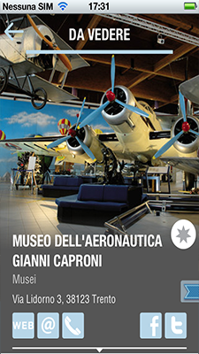 mobile app - museo Caproni
